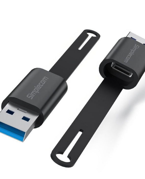 Simplecom CA132 USB-A Male to USB-C Female Adapter USB 3.2 Gen 2 Data & Charging Double-Side 10Gbps - Leader Electronics