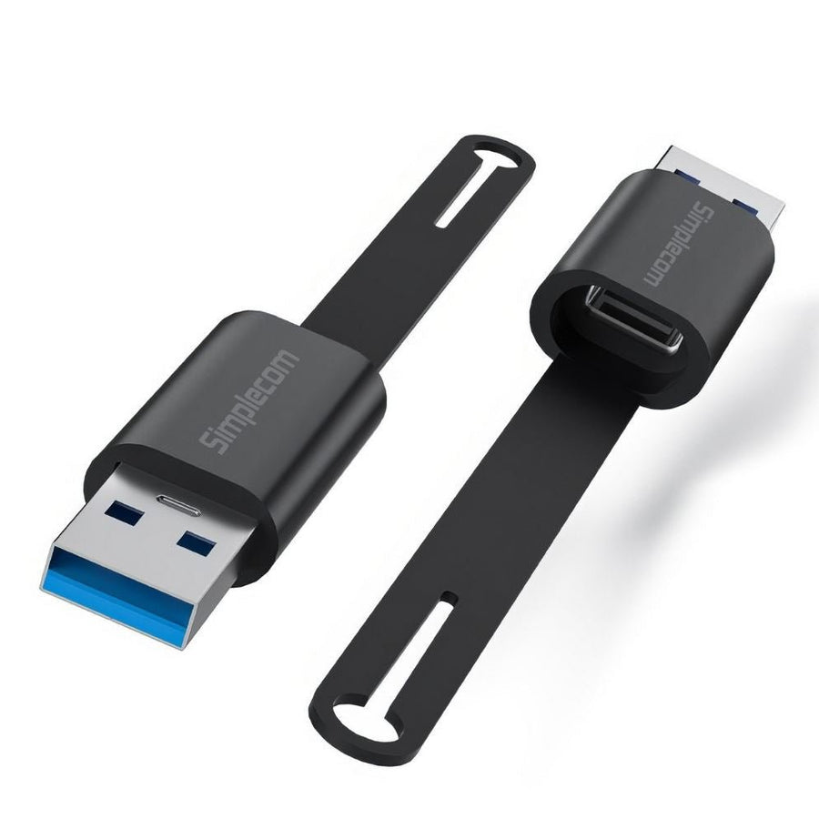 Simplecom CA132 USB-A Male to USB-C Female Adapter USB 3.2 Gen 2 Data & Charging Double-Side 10Gbps - Leader Electronics