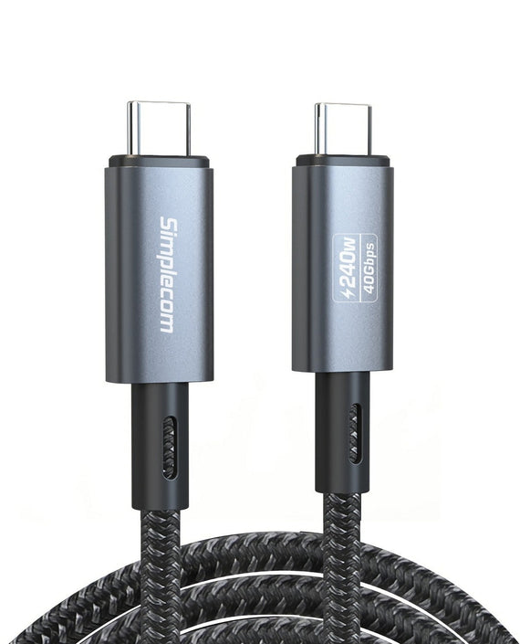 Simplecom CA612 USB-C to USB-C Cable USB4 40Gbps 5A 240W PD3.1 8K@60Hz 1.2M - Leader Electronics
