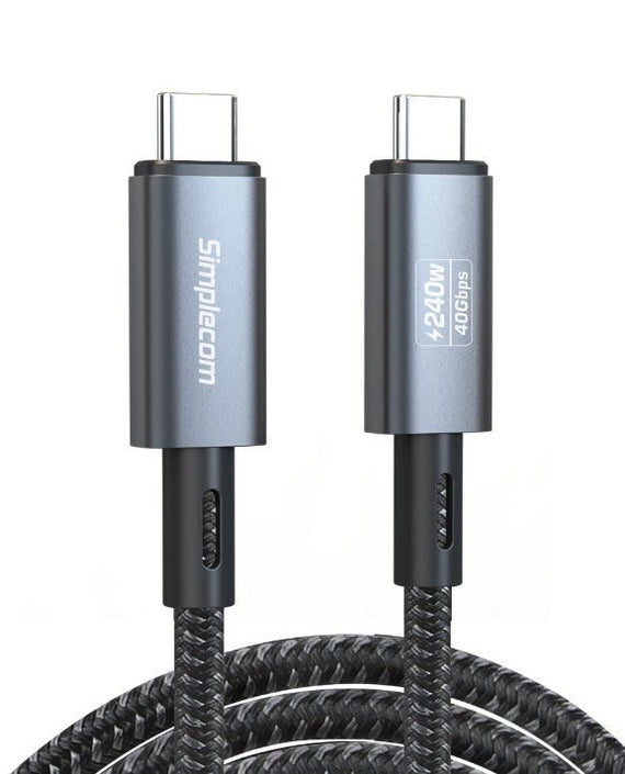 Simplecom CA615 USB-C to USB-C Cable USB4 40Gbps 5A 240W PD3.1 8K@60Hz 1.5M - Leader Electronics