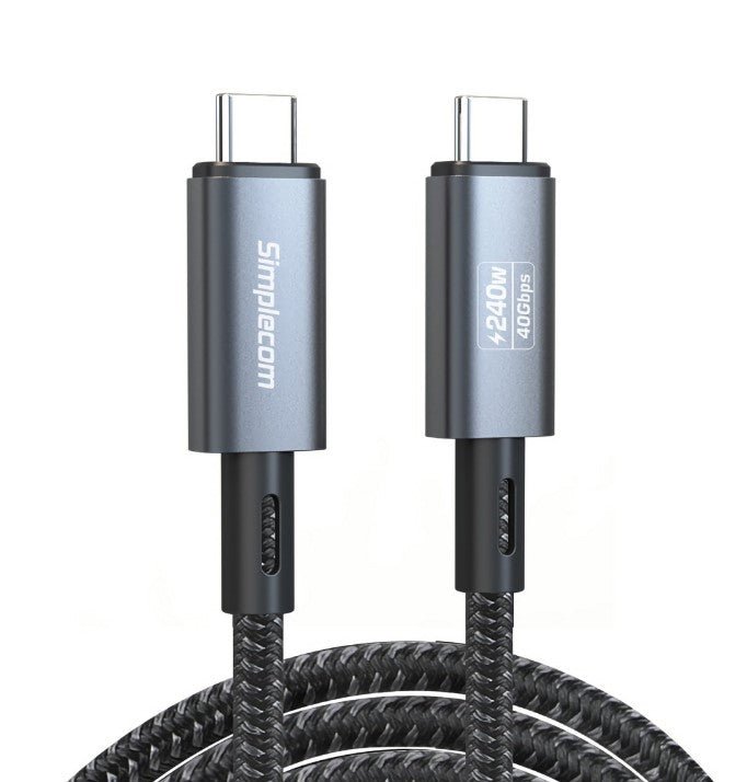 Simplecom CA615 USB-C to USB-C Cable USB4 40Gbps 5A 240W PD3.1 8K@60Hz 1.5M - Leader Electronics