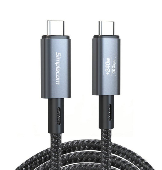 Simplecom CA615 USB-C to USB-C Cable USB4 40Gbps 5A 240W PD3.1 8K@60Hz 1.5M - Leader Electronics
