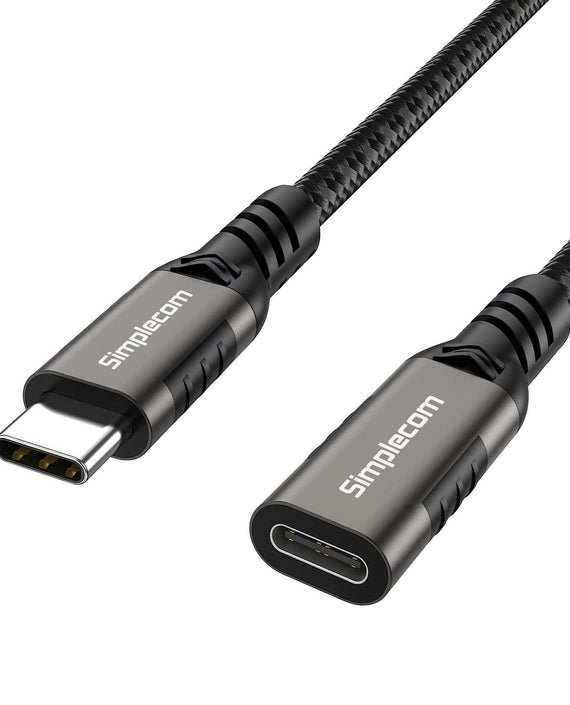 Simplecom CAU605 USB-C Male to Female Extension Cable USB 3.2 Gen2 PD 100W 20Gbps 0.5M - Leader Electronics