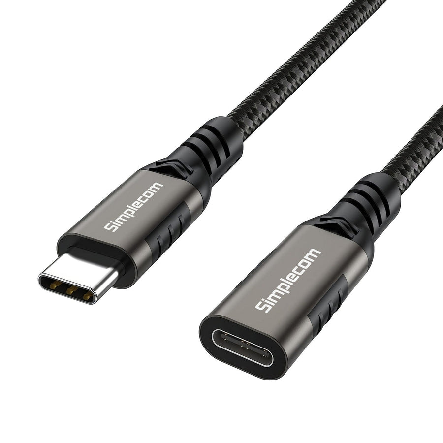 Simplecom CAU605 USB-C Male to Female Extension Cable USB 3.2 Gen2 PD 100W 20Gbps 0.5M - Leader Electronics
