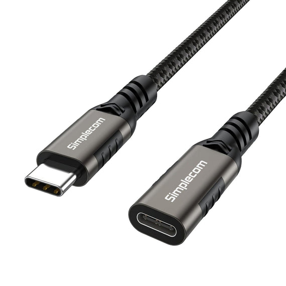 Simplecom CAU605 USB-C Male to Female Extension Cable USB 3.2 Gen2 PD 100W 20Gbps 0.5M - Leader Electronics