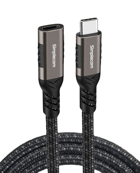 Simplecom CAU620 USB-C Male to Female Extension Cable USB 3.2 Gen2 PD 100W 20Gbps 2M - Leader Electronics