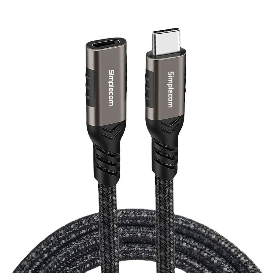 Simplecom CAU620 USB-C Male to Female Extension Cable USB 3.2 Gen2 PD 100W 20Gbps 2M - Leader Electronics