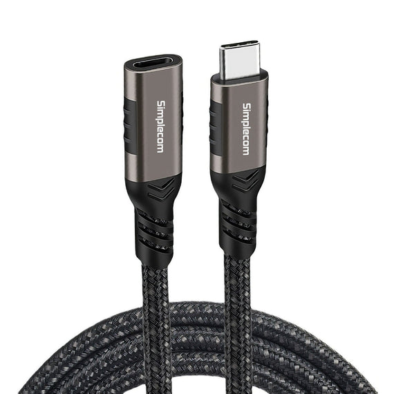 Simplecom CAU620 USB-C Male to Female Extension Cable USB 3.2 Gen2 PD 100W 20Gbps 2M - Leader Electronics
