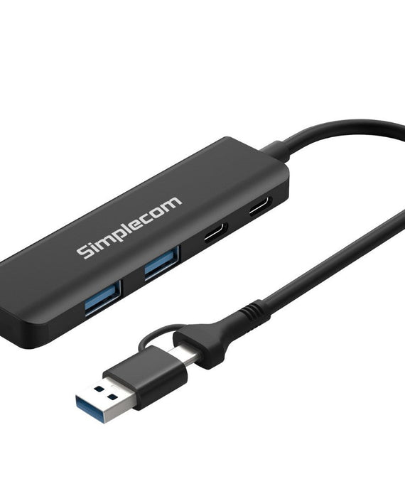 Simplecom CH385 SuperSpeed USB-A and USB-C 4-Port Combo Hub USB 3.2 Gen 1 (2x USB-A and 2x USB-C Ports) - Leader Electronics
