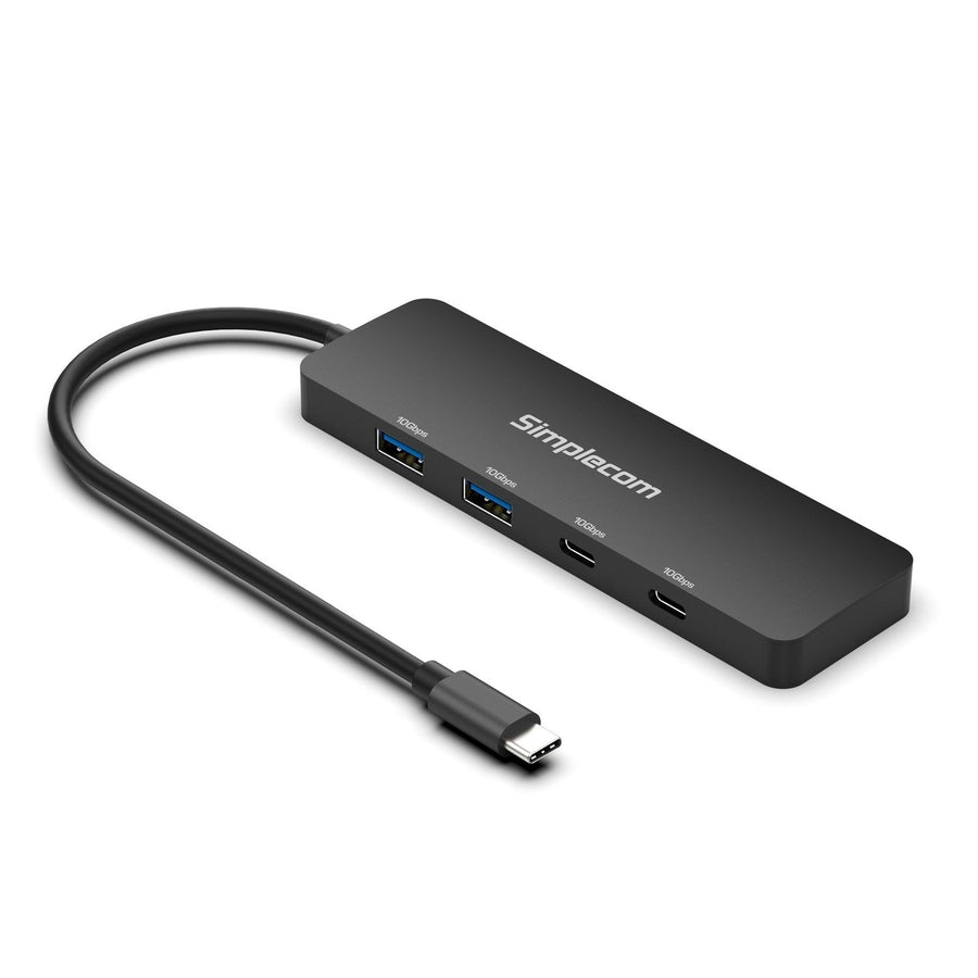 Simplecom CH392 USB 3.2 Gen2 USB-C 4-Port 10Gbps Hub (2x USB-A and 2x USB-C) - Leader Electronics