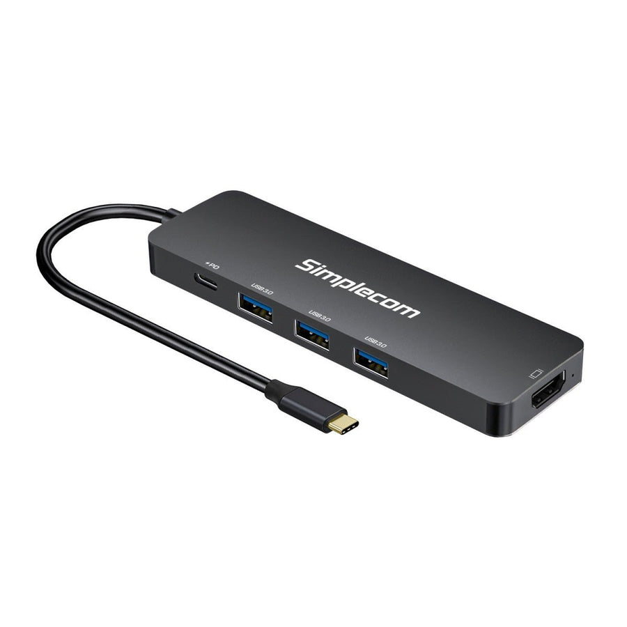 Simplecom CH545 USB-C 5-in-1 Multiport Adapter Docking Station with 3-Port USB 3.0 Hub PD HDMI - Leader Electronics
