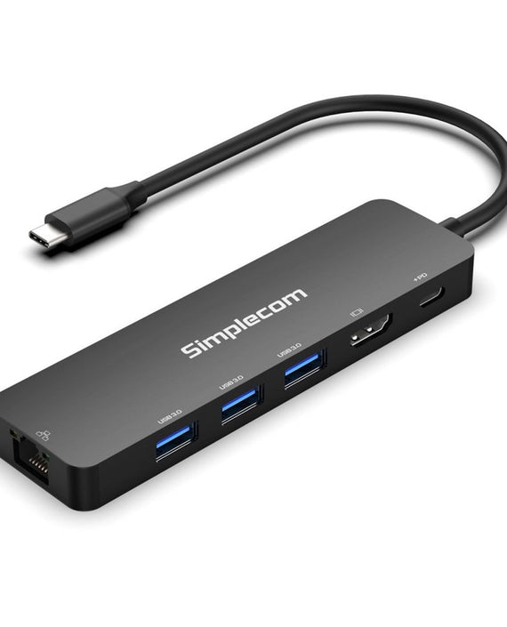 Simplecom CHT560 USB-C SuperSpeed 6-in-1 Multiport Docking Station HDMI 2.0 - Leader Electronics