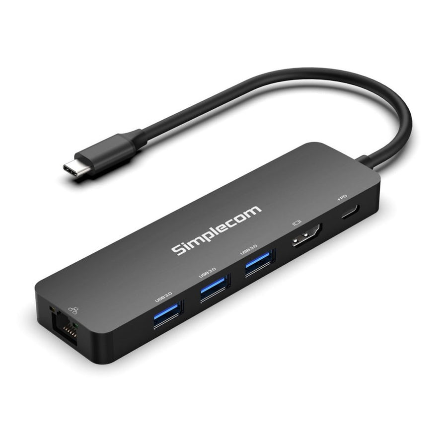 Simplecom CHT560 USB-C SuperSpeed 6-in-1 Multiport Docking Station HDMI 2.0 - Leader Electronics