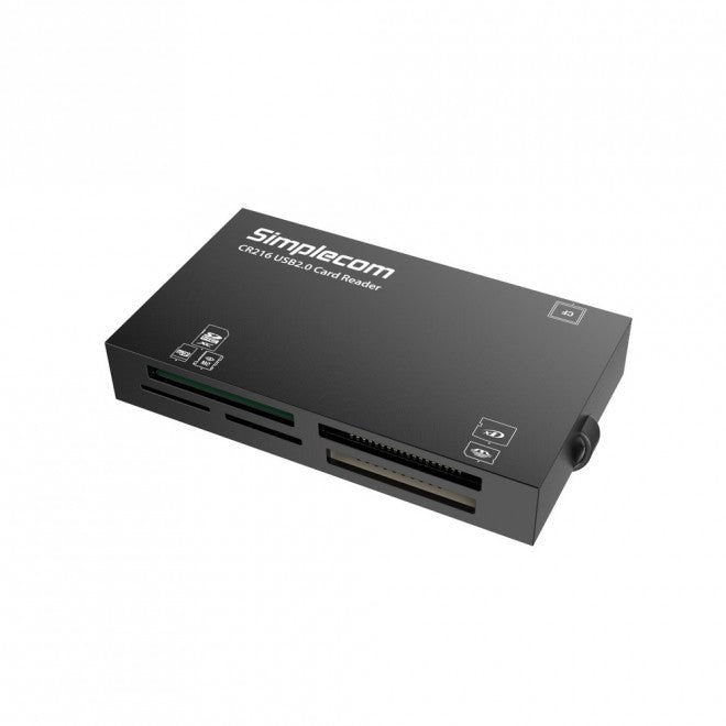 Simplecom CR216 USB 2.0 All in One Memory Card Reader 6 Slot for MS M2 CF XD Micro SD HC SDXC Black - Leader Electronics