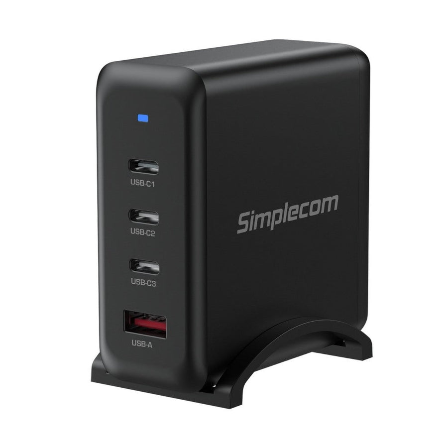 Simplecom CU400 4-Port PD 100W GaN Fast Charger 3xUSB-C + USB-A for Phone Tablet Laptop - Leader Electronics