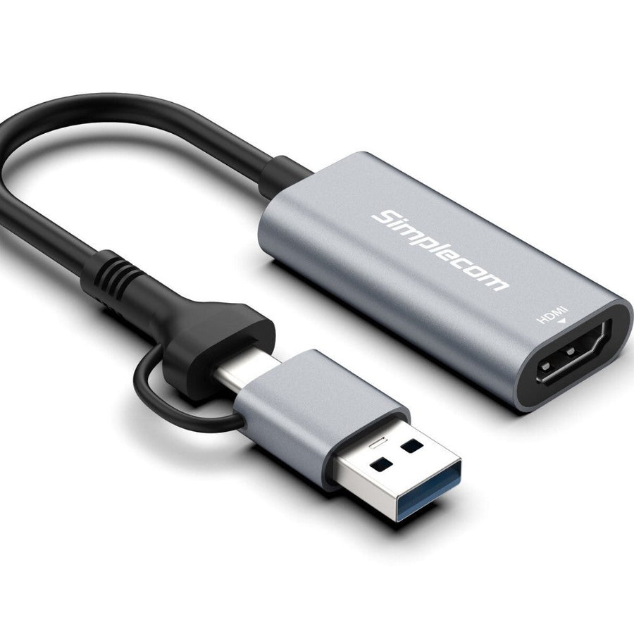 Simplecom DA306C USB 3.0 and USB-C to HDMI Video Card Adapter Full HD 1080p - Leader Electronics