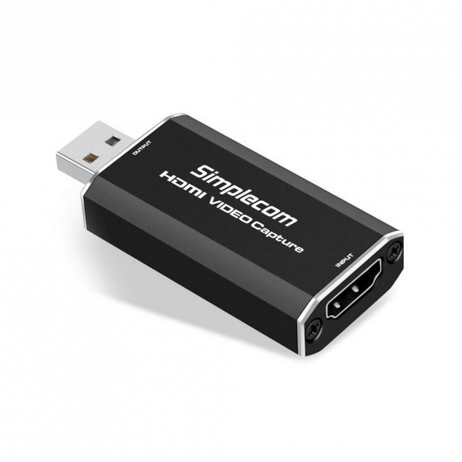 Simplecom DA315 HDMI to USB 2.0 Video Capture Card Full HD 1080p for Live Streaming Recording - Elgato, Atomos Connect - Leader Electronics