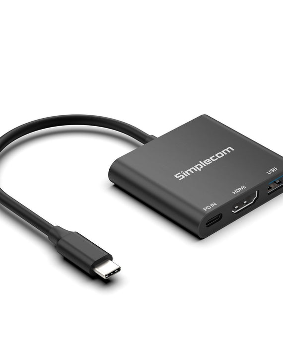 Simplecom DA320 USB-C 3-In-1 Adapter USB 3.2 Gen 1 5Gbps PD HDMI 2.0 4K@60Hz - Leader Electronics