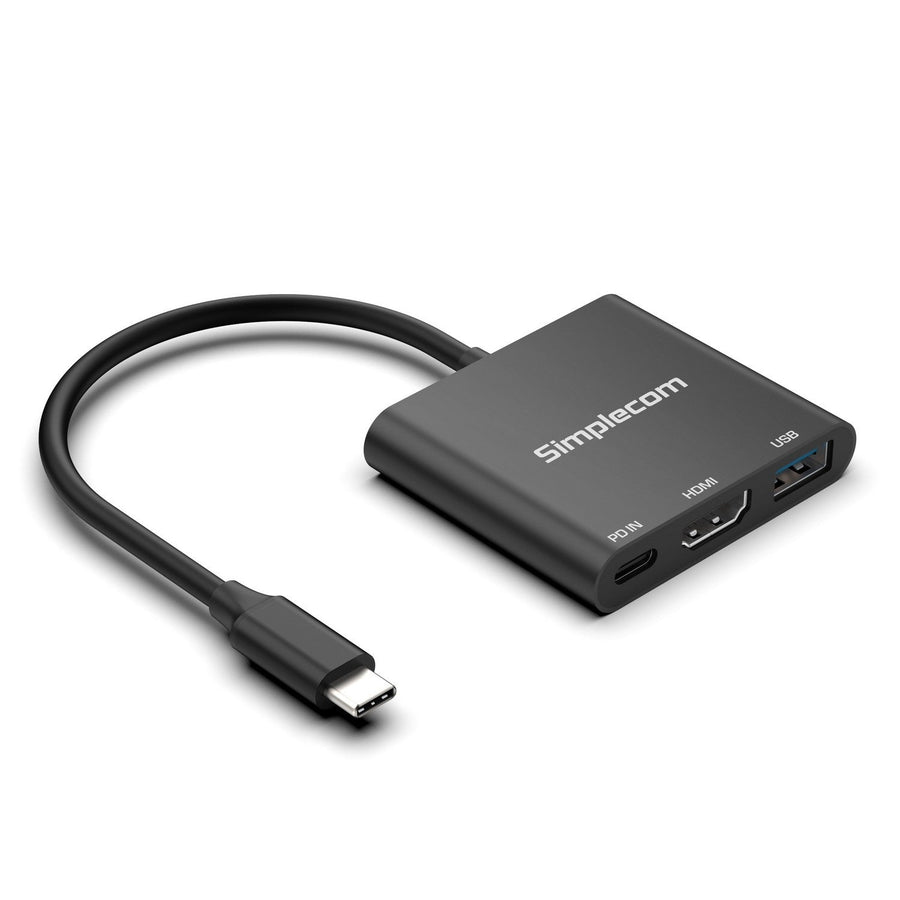 Simplecom DA320 USB-C 3-In-1 Adapter USB 3.2 Gen 1 5Gbps PD HDMI 2.0 4K@60Hz - Leader Electronics