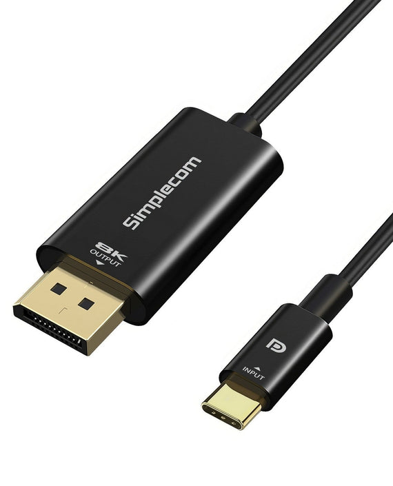 Simplecom DA323 USB-C to DisplayPort Cable DP1.4 8K@60Hz 2M - Leader Electronics