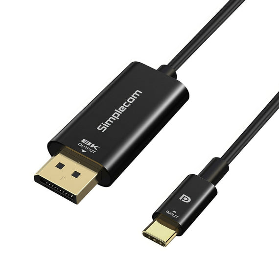 Simplecom DA323 USB-C to DisplayPort Cable DP1.4 8K@60Hz 2M - Leader Electronics