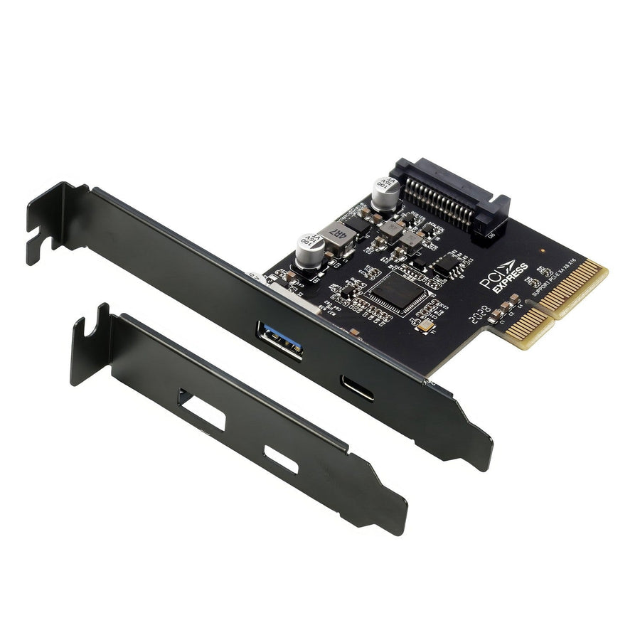 Simplecom EC312v2 PCIe x4 to 2-Port USB 3.2 Gen II 10Gbps USB-C and USB-A Expansion Card - Leader Electronics