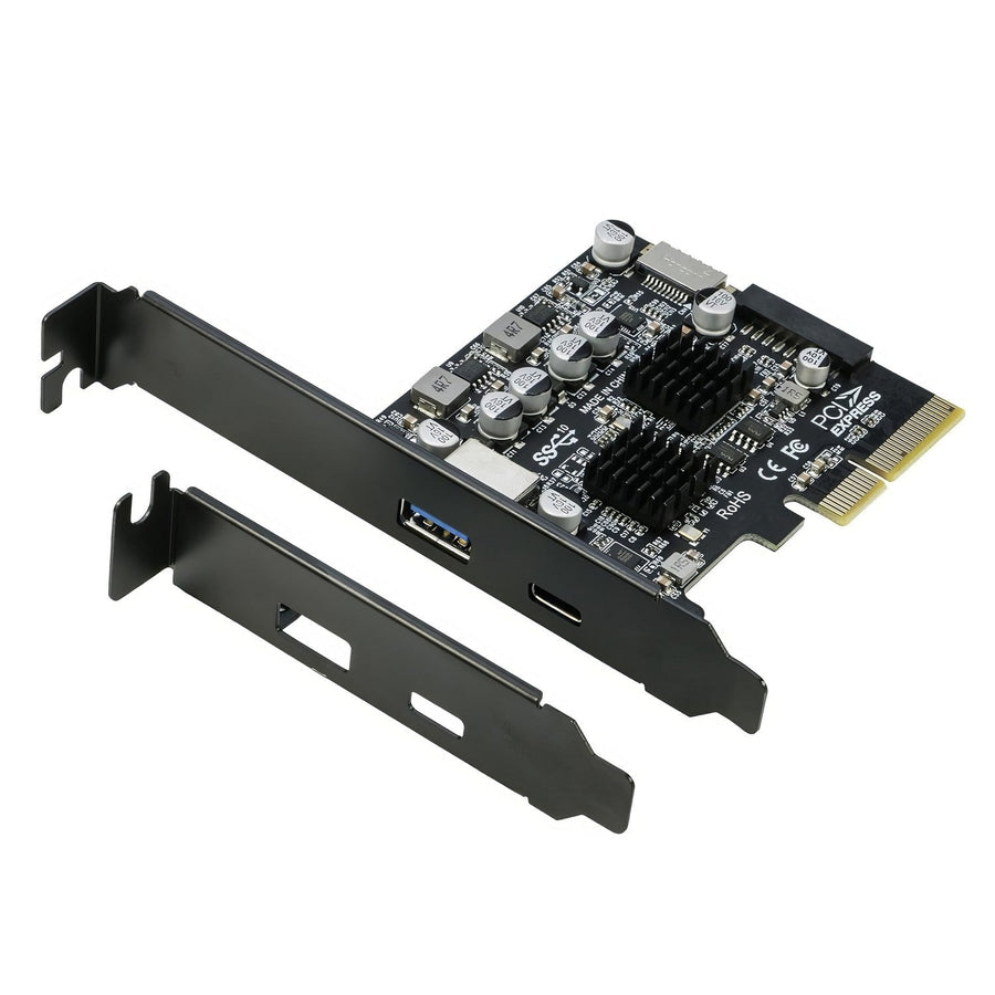 Simplecom EC315 PCIe x4 to 4-Port USB 3.2 Gen II 10Gbps Type-C and Type-A with Front Panel USB 3.0 and USB-C Key-A Expansion Card - Leader Electronics