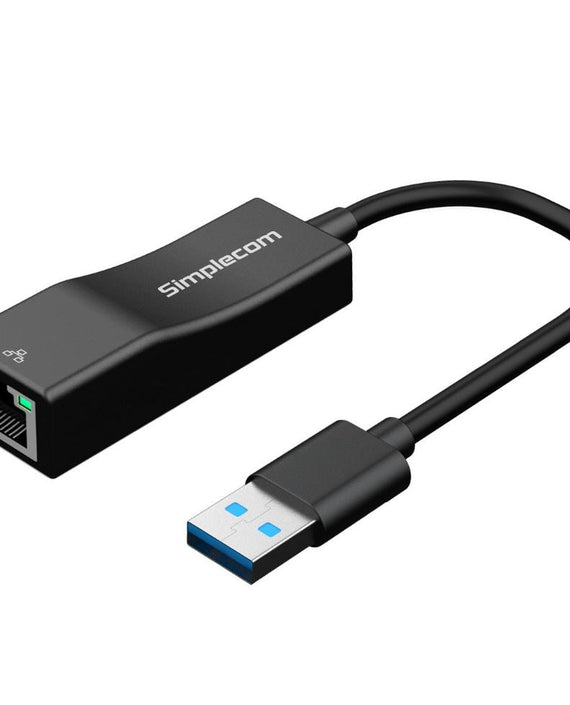 Simplecom NU302 SuperSpeed USB 3.0 to RJ45 Gigabit 1000Mbps Ethernet Network Adapter - Leader Electronics