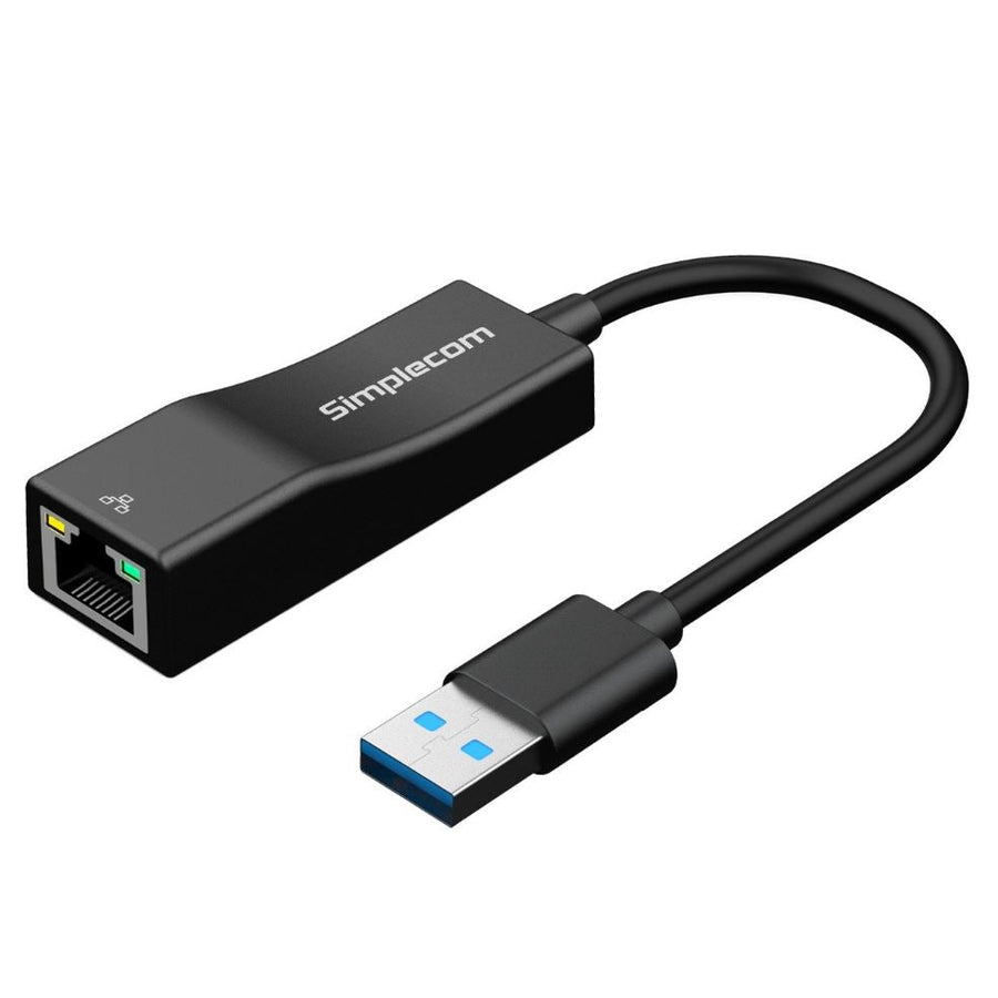 Simplecom NU302 SuperSpeed USB 3.0 to RJ45 Gigabit 1000Mbps Ethernet Network Adapter - Leader Electronics
