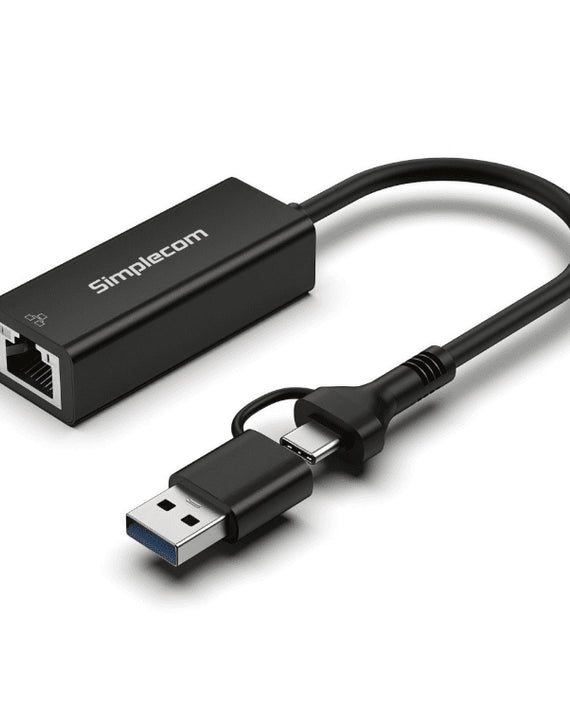 Simplecom NU315C SuperSpeed USB-C and USB-A to Gigabit Ethernet Adapter - Leader Electronics