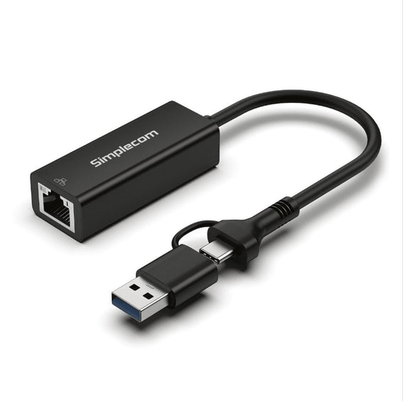 Simplecom NU315C SuperSpeed USB-C and USB-A to Gigabit Ethernet Adapter - Leader Electronics