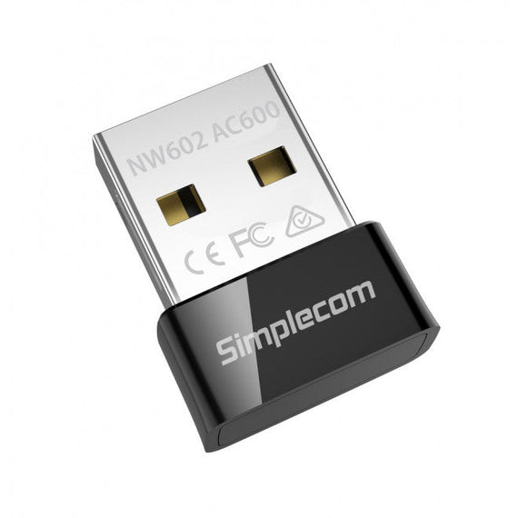 Simplecom NW602 AC600 Dual Band Nano USB WiFi Wireless Adapter - Leader Electronics