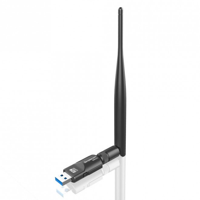Simplecom NW621 AC1200 WiFi Dual Band USB Adapter with 5dBi High Gain Antenna - Leader Electronics