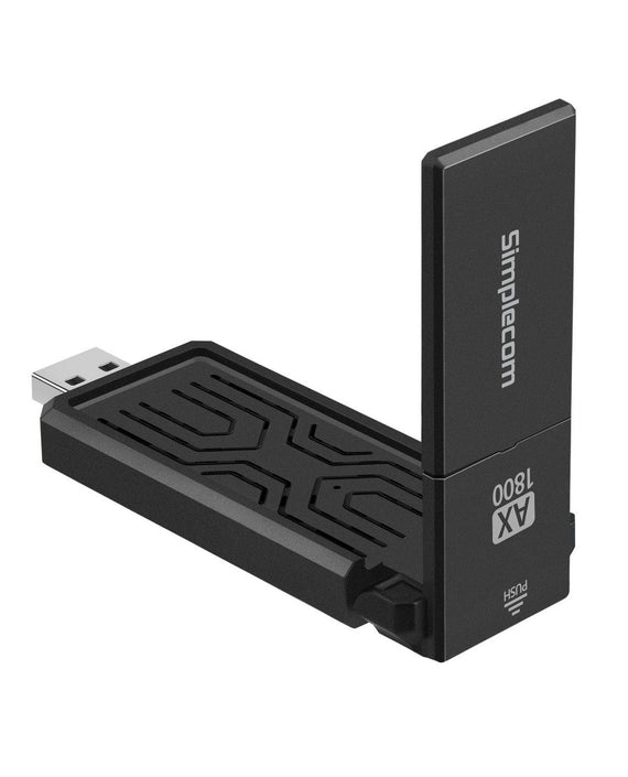 Simplecom NW812 AX1800 Dual Band WiFi 6 USB Adapter with Foldable Antenna - Leader Electronics