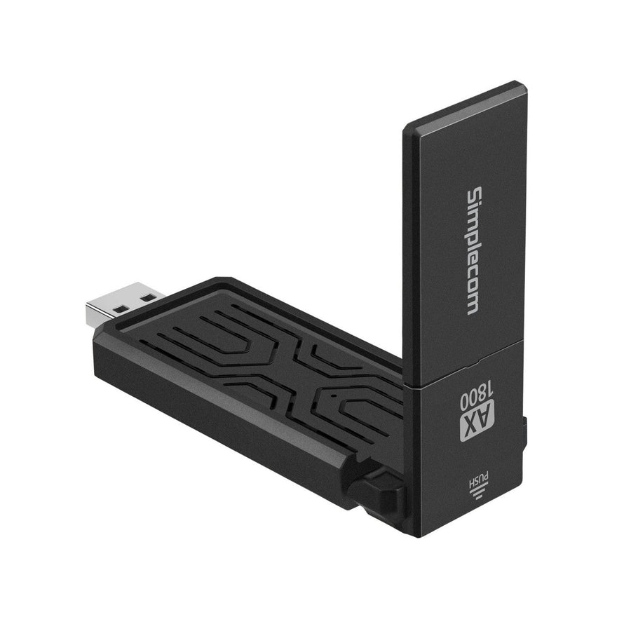 Simplecom NW812 AX1800 Dual Band WiFi 6 USB Adapter with Foldable Antenna - Leader Electronics