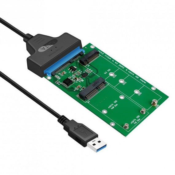 Simplecom SA221 USB 3.0 to mSATA + NGFF M.2 (B Key) SSD 2 in 1 Combo Adapter - Leader Electronics