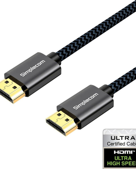 Simplecom SBT002 Ultra High Speed HDMI 2.1 Cable Nylon Braided 48Gbps 8K@60Hz - Leader Electronics