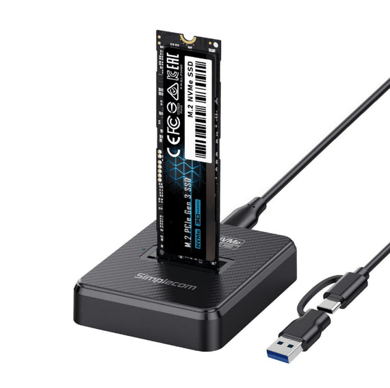 Simplecom SD511 M.2 SSD Docking Station NVMe and SATA Dual Protocol USB 3.2 Gen 2 10Gbps USB-C interface compliant with USB 3.2 Gen 2 standard - Leader Electronics