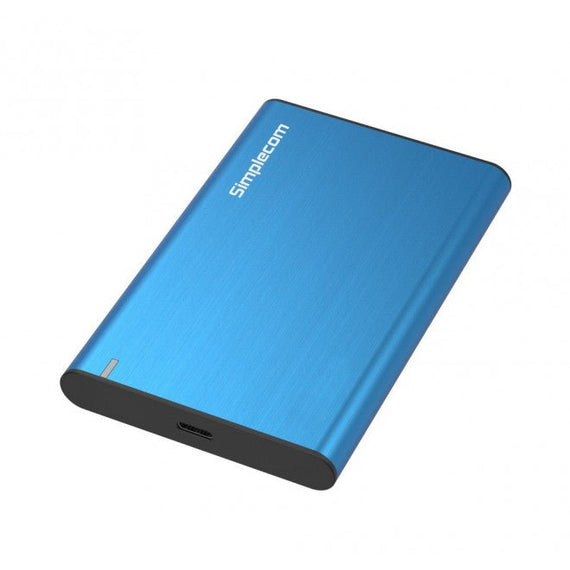 Simplecom SE221 Aluminium 2.5'' SATA HDD/SSD to USB 3.1 Enclosure Blue USB 3.1 Gen 1 support up to 5Gbps data transfer rate - Leader Electronics