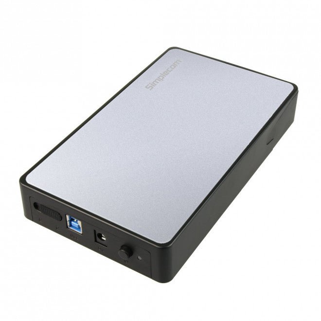 Simplecom SE325 Tool Free 3.5' SATA HDD to USB 3.0 Hard Drive Enclosure - Silver Enclosure - Leader Electronics