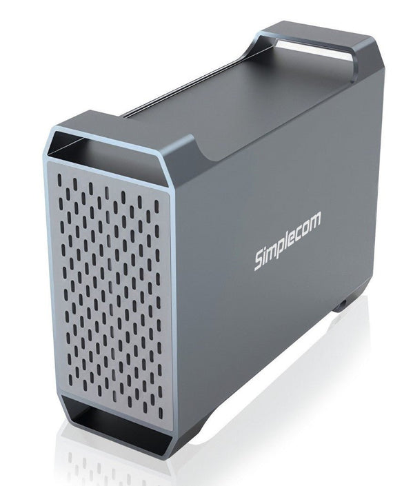 Simplecom SE482 SuperSpeed USB Dual Bay 3.5' SATA Hard Drive RAID Enclosure USB-C RAID 0/1, JBOD - Leader Electronics