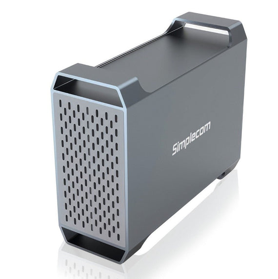 Simplecom SE482 SuperSpeed USB Dual Bay 3.5' SATA Hard Drive RAID Enclosure USB-C RAID 0/1, JBOD - Leader Electronics