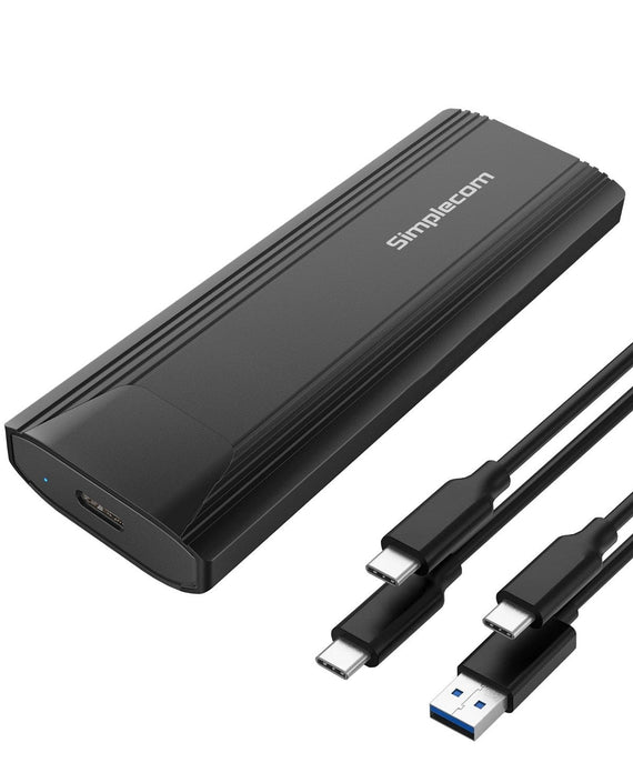Simplecom SE504v2 NVMe / SATA Dual Protocol M.2 SSD USB-C Enclosure Tool-Free USB 3.2 Gen 2 10Gbps - Leader Electronics