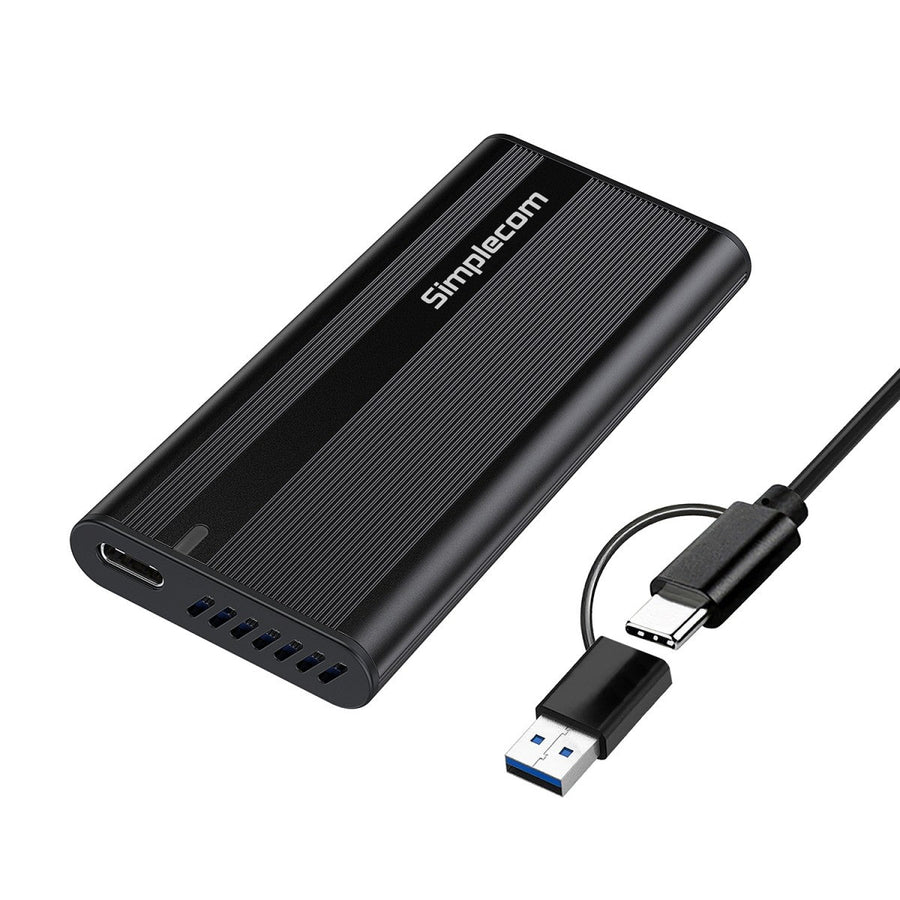 Simplecom SE505 NVMe M.2 SSD to USB-C Enclosure USB 3.2 Gen 2 10Gbps Ultra-slim aluminium case Tool-free design - Leader Electronics