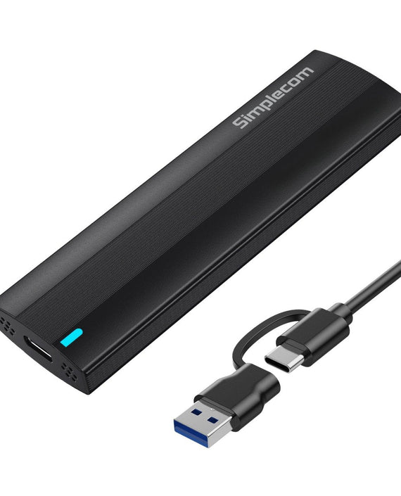 Simplecom SE517 NVMe / SATA Dual Protocol M.2 SSD Tool-Free USB-C Enclosure USB 3.2 Gen 2 10Gbps - Leader Electronics