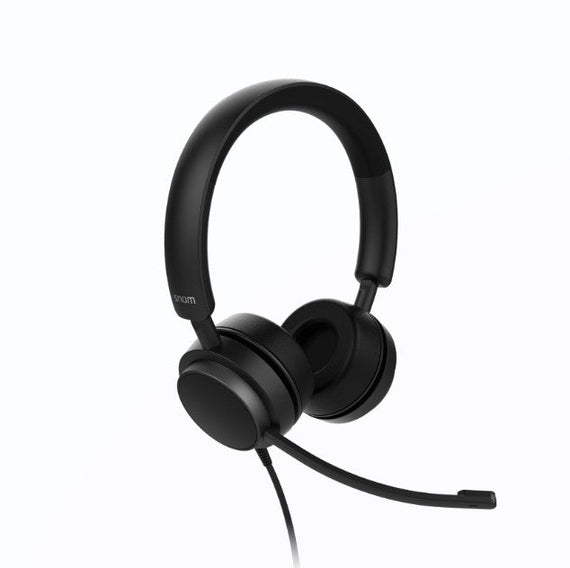 SNOM A310D Corded Headset Duo, Full band audio, High wearing comfort, Lightweight construction, Perfect noise shielding from the surroundings - Leader Electronics