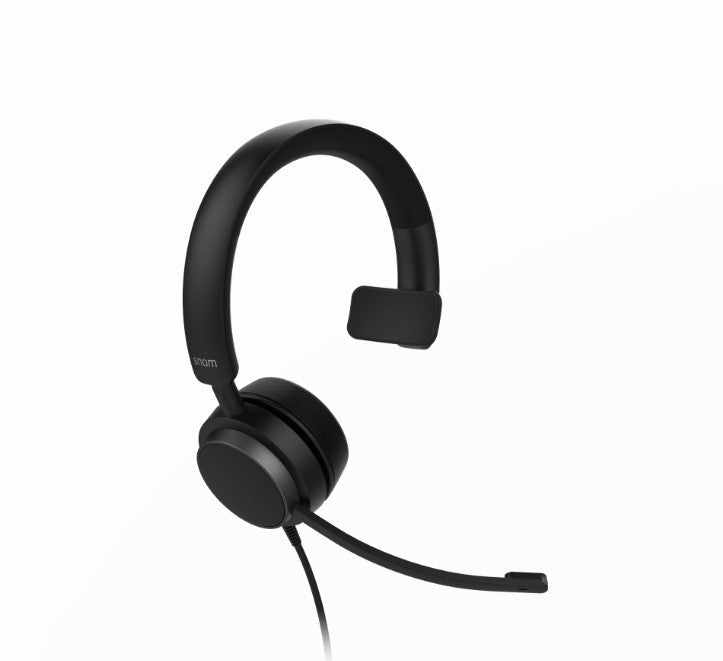 SNOM A310M Headset, Wired Mono, Full band audio, High wearing comfort, Lightweight construction Ideal for working in call centers, sales - Leader Electronics