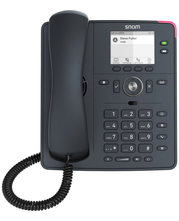 SNOM D140 DeskTelephone, PoE, HD Audio, Cost-effective, 2 SIP Identities, Low Power Consumption (PoE) - Leader Electronics