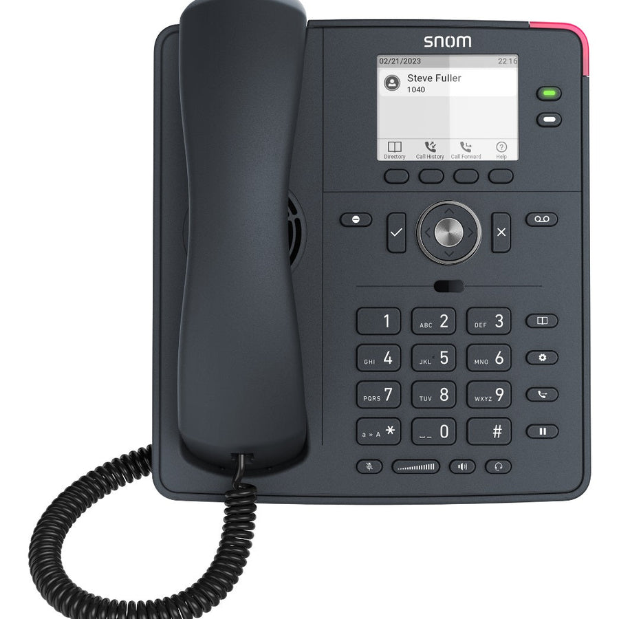 SNOM D140 DeskTelephone, PoE, HD Audio, Cost-effective, 2 SIP Identities, Low Power Consumption (PoE) - Leader Electronics