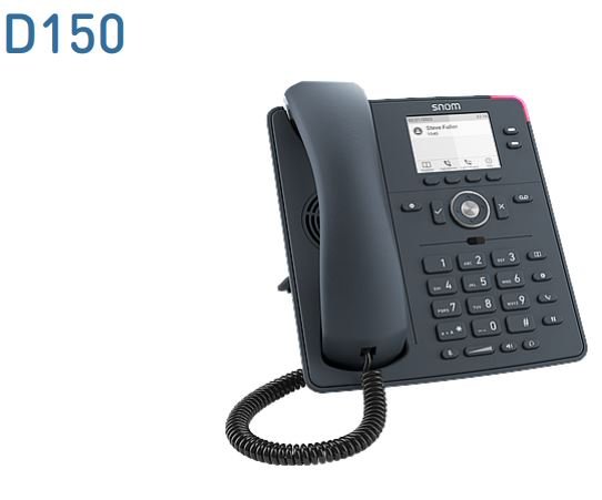 SNOM D150 Desk Telephone, PoE, HD Audio, Suitable For IP Desk Phone, Indoor& Wall Mounting, - Leader Electronics